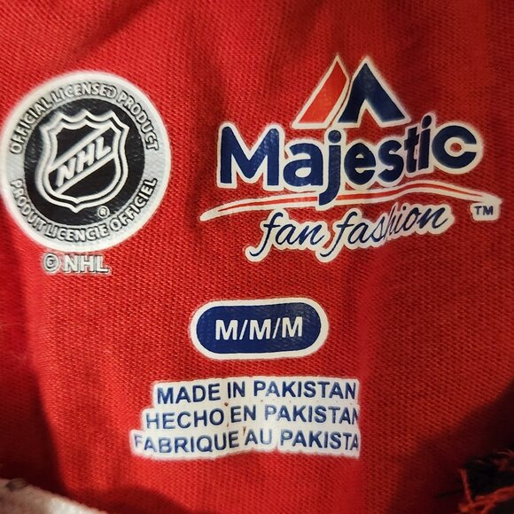 🥅🖤❤️NHL Chicago Blackhawks Majestic G-III Lace-Up V-Neck Long Sleeve Shirt-M - Picture 5 of 5